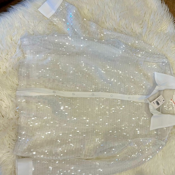 Brand new white sequins blouse - Picture 1 of 1
